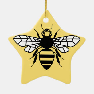 Manchester bi julgransprydnad keramik