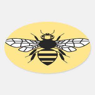 Manchester bi ovalt klistermärke