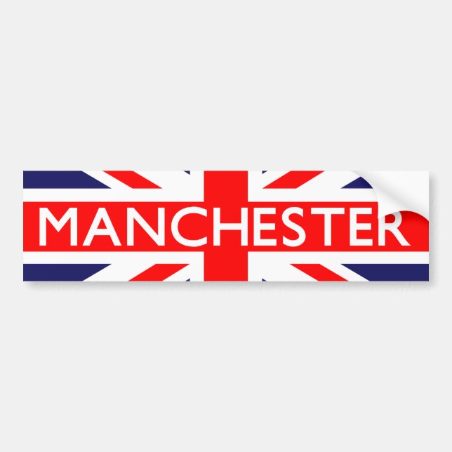Manchester: British Flagga Bildekal (Framsidan)