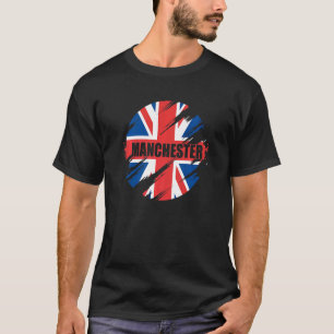 Manchester British Flagga England Uk Britain Union T Shirt