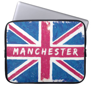 Manchester - brittisk facklig jackflagga för laptop sleeve