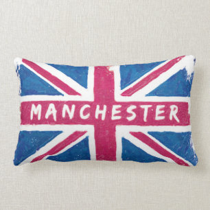Manchester - brittisk facklig jackflagga för lumbarkudde