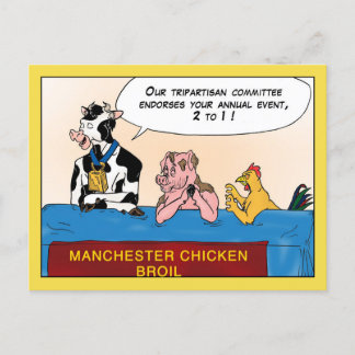 Manchester Chicken Broil Vykort