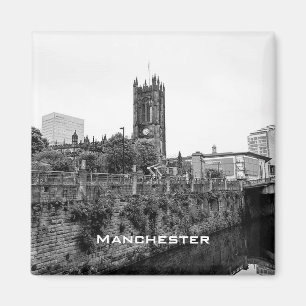 Manchester City Center och Cathedral Magnet