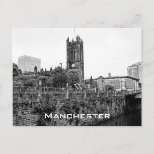 Manchester City Center och Cathedral Vykort