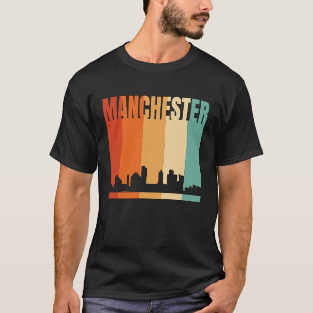 Manchester City Skyline T Shirt (Framsida)