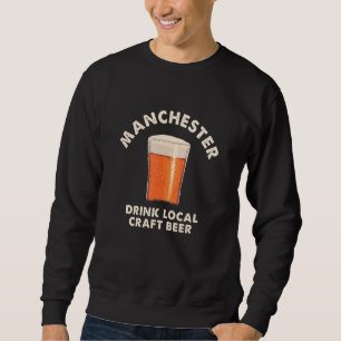 Manchester Drink Local Craft Beer New Hampshire Dr Lång Ärmad Tröja
