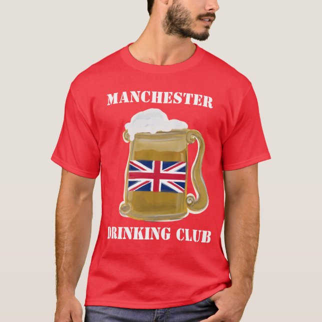 MANCHESTER DRINKING KLUBB T SHIRT (Framsida)