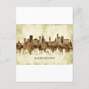 Manchester England Cityscape Inbjudan Vykort