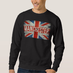 Manchester England Förenade kungariket Bristish Fl Lång Ärmad Tröja