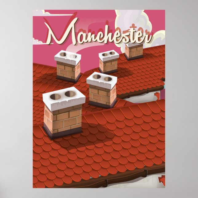 Manchester, England serie reseskylt Poster (Framsidan)