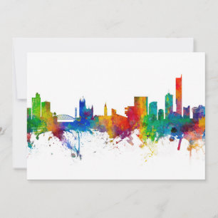 Manchester England Skyline Inbjudningar
