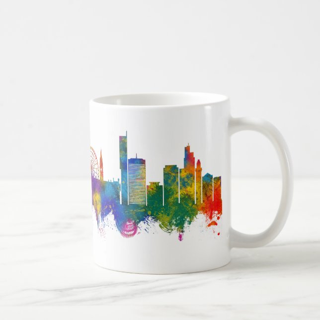 Manchester England Skyline Kaffemugg (Höger)