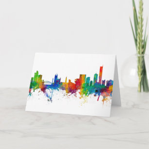 Manchester England Skyline Kort