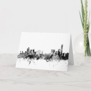 Manchester England Skyline Kort