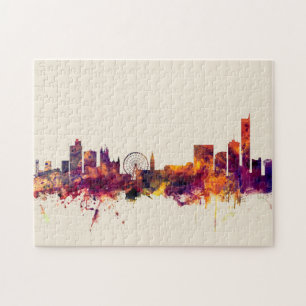 Manchester England Skyline Pussel