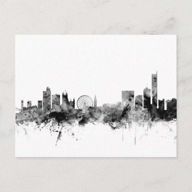 Manchester England Skyline Vykort (Framsida)