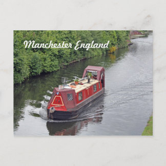 Manchester england-vykort (kanalbåt) vykort