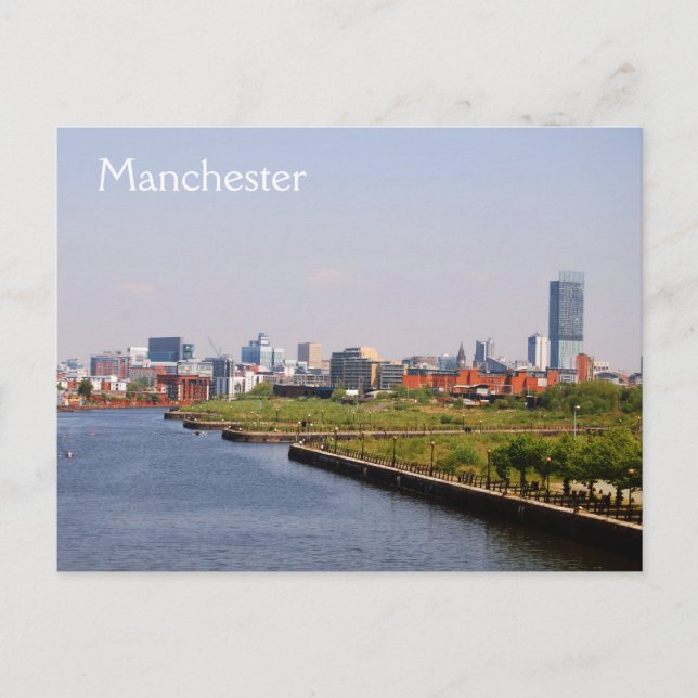 Manchester från Salford Quays Postcard Vykort (Framsida)