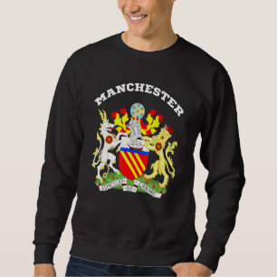 Manchester Jackar Arm Souvenir Flagga England Lång Ärmad Tröja