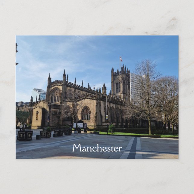 Manchester katedralträdgårdar vykort (Framsida)