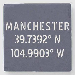 Manchester Latitude Longitud Stenunderlägg