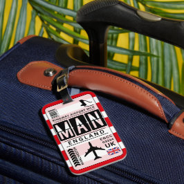 Manchester MAN Luggage Tag Bagagebricka