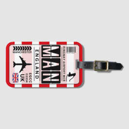 Manchester MAN Luggage Tag Bagagebricka