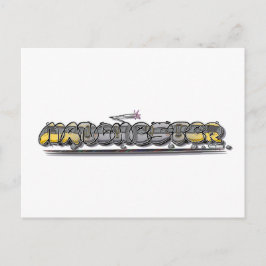 Manchester metrolink graffiti vykort