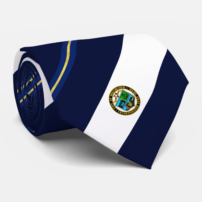 Manchester (New Hampshire) city flagga Neck Tie Slips (Rullad)