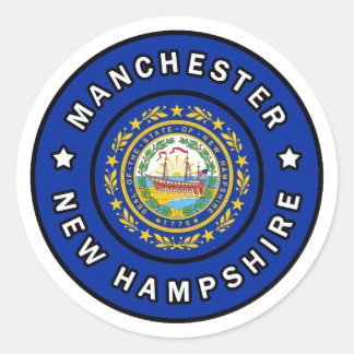 Manchester New Hampshire Runt Klistermärke