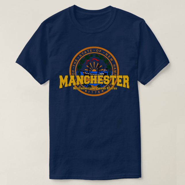 Manchester New Hampshire StateUSA T Shirt (Design framsida)