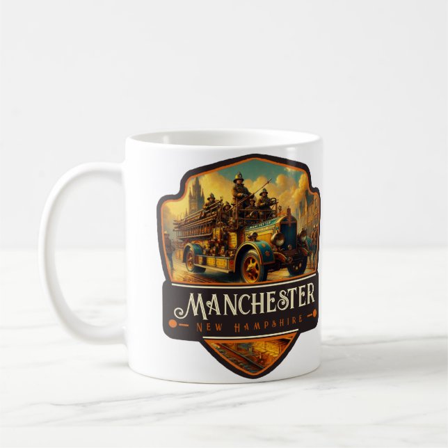 Manchester, New Hampshire | Vintage Kaffemugg (Vänster)
