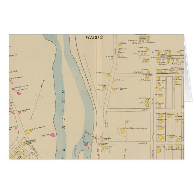 Manchester, NH, Ward 2 Hälsningskort (Framsidan Horizontal)