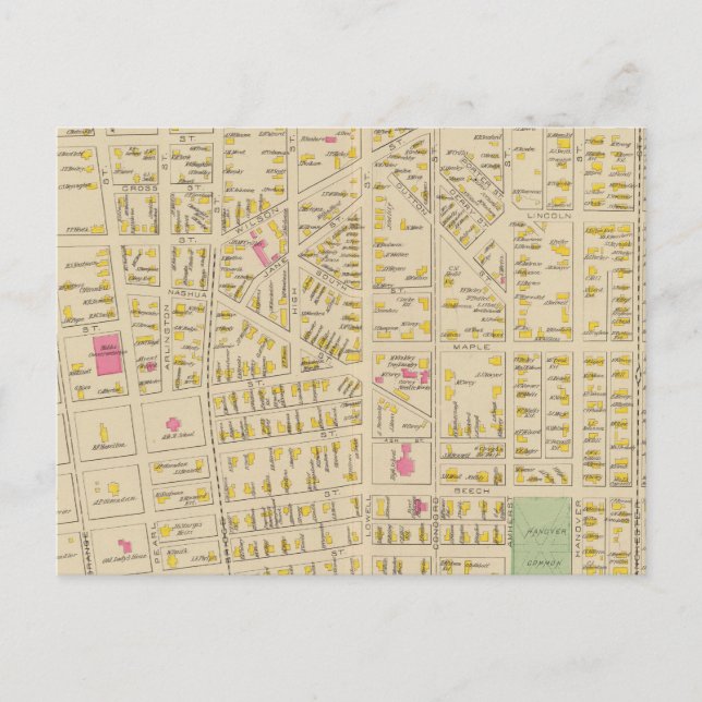 Manchester, NH, Ward 34 Vykort (Framsida)