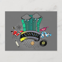 Manchester och Underbarare Manchester med bin & sp Vykort