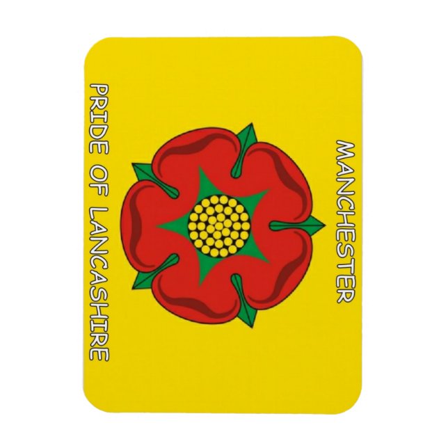 Manchester - Pridet Lancashire Fridge Magnet (Vertikal)