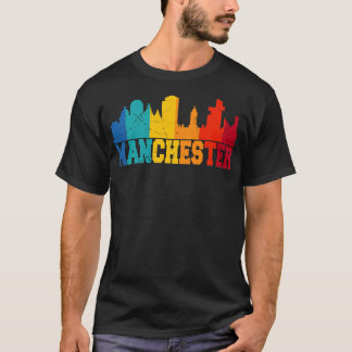 Manchester Retro Skyline UK T Shirt