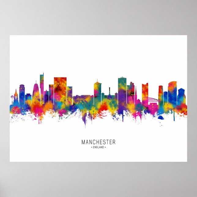 Manchester Skyline Poster (Framsidan)