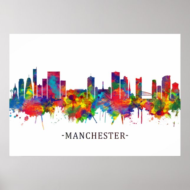 Manchester Skyline Poster (Framsidan)