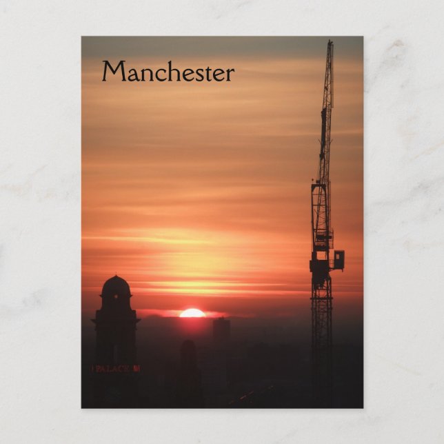 Manchester Solnedgångskort Vykort (Framsida)