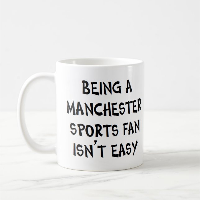 Manchester sport fan, att vara kaffemugg (Vänster)