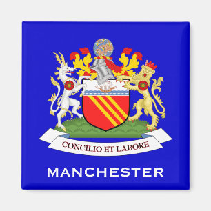 Manchester* Storbritannien vapensköldmagnet Magnet