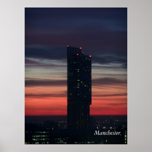 Manchester Sunset Poster (Framsidan)