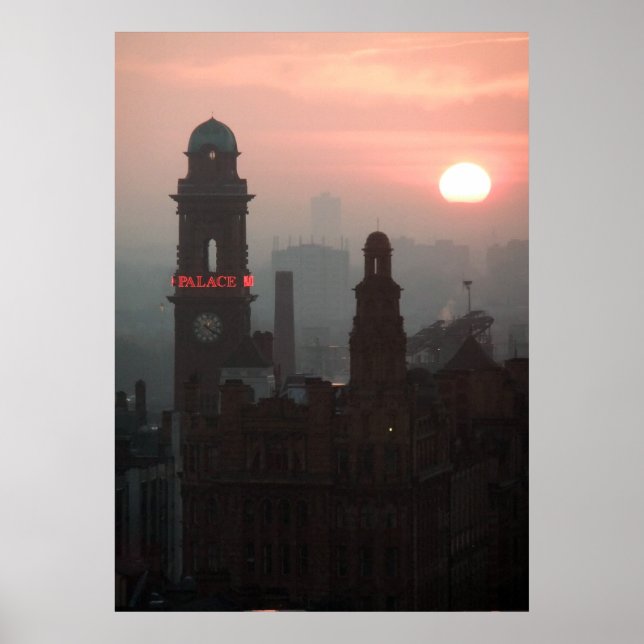 Manchester Sunset Poster (Framsidan)
