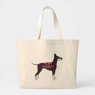 Manchester Terrier BFF Tote Bag Jumbo Tygkasse