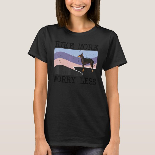 Manchester Terrier Hike More Worry Less Graphic Hi T Shirt (Framsida)