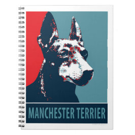 Manchester Terrier Hope Parody Poster Anteckningsbok