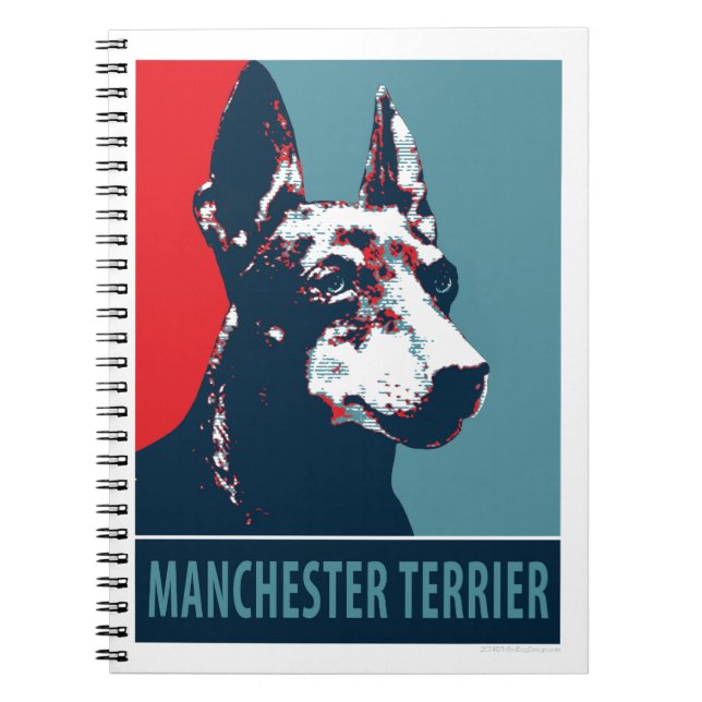 Manchester Terrier Hope Parody Poster Anteckningsbok (Framsidan)