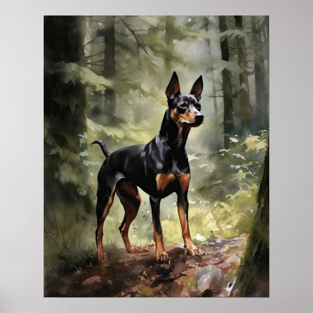 Manchester Terrier Hund Art Print Poster (Framsidan)